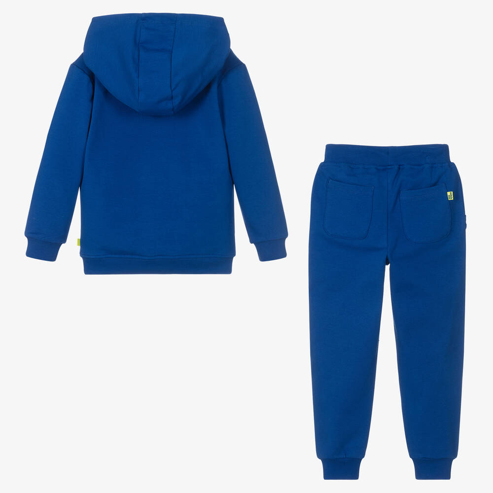 Mitch & Son-تراكسوت هودي قطن جيرسي لون أزرق للأولاد | Childrensalon Outlet