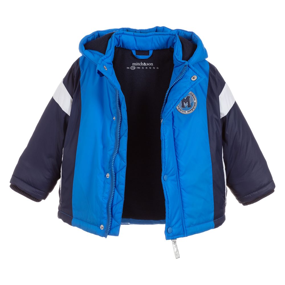Mitch & Son-Boys Blue Padded Jacket | Childrensalon Outlet