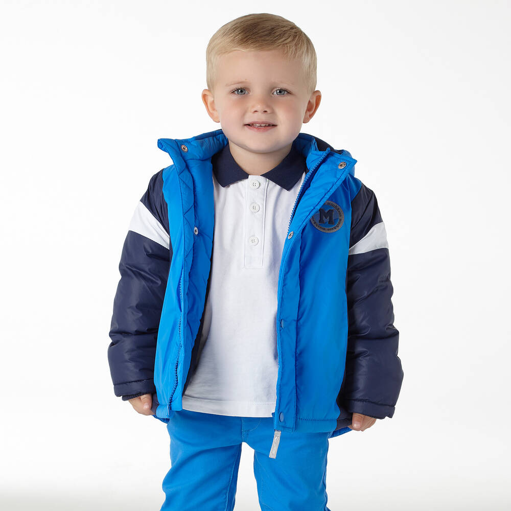 Mitch & Son-Boys Blue Padded Jacket | Childrensalon Outlet