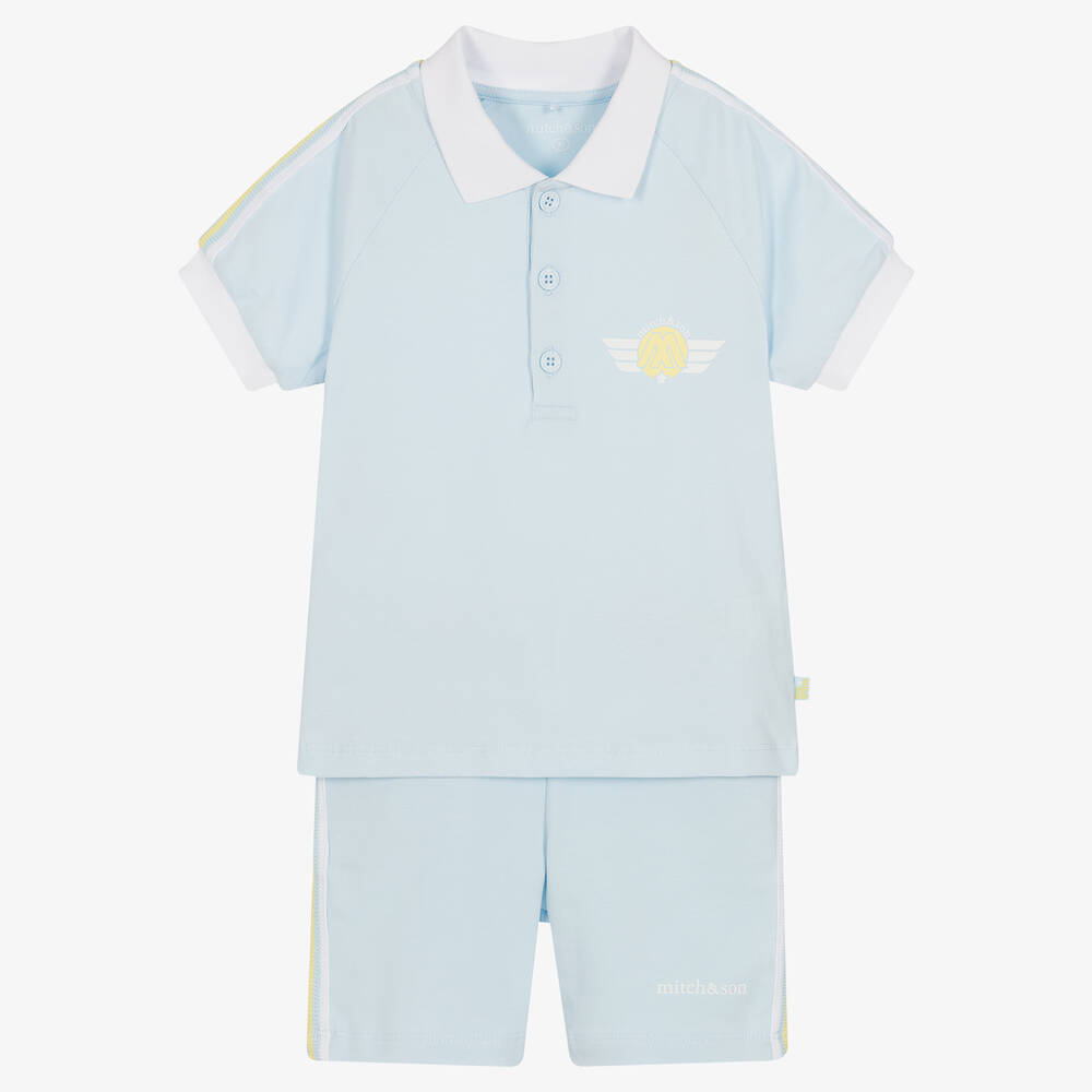 MITCH & SON - Justin A Time To Fly Sweat Short Set - Sky Blue