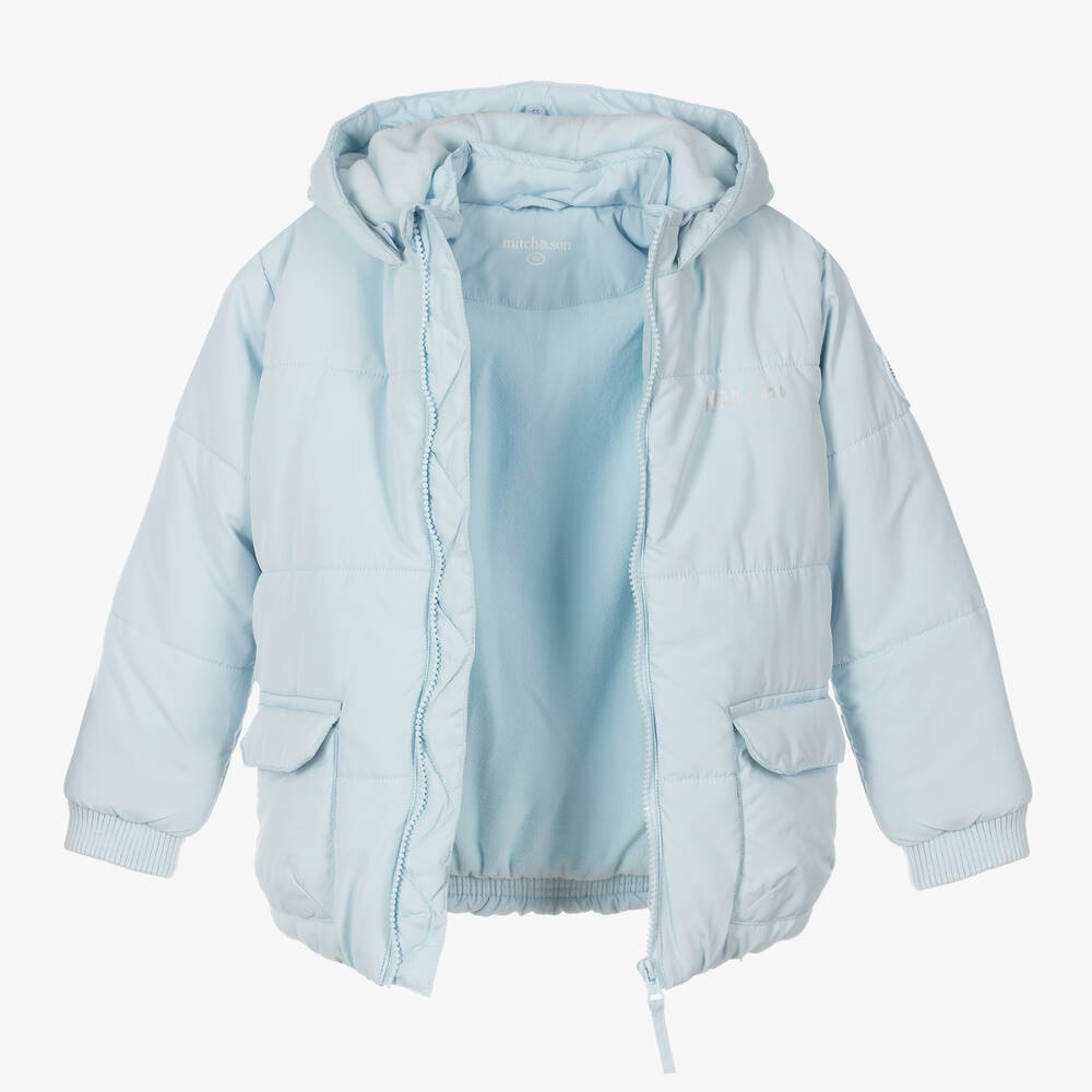 Mitch & Son-Boys Blue Puffer Coat | Childrensalon Outlet