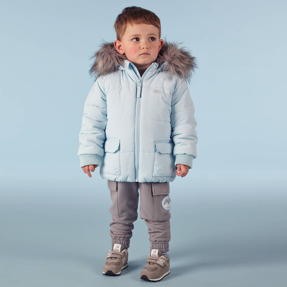 Mitch Son Boys Blue Puffer Coat Childrensalon Outlet