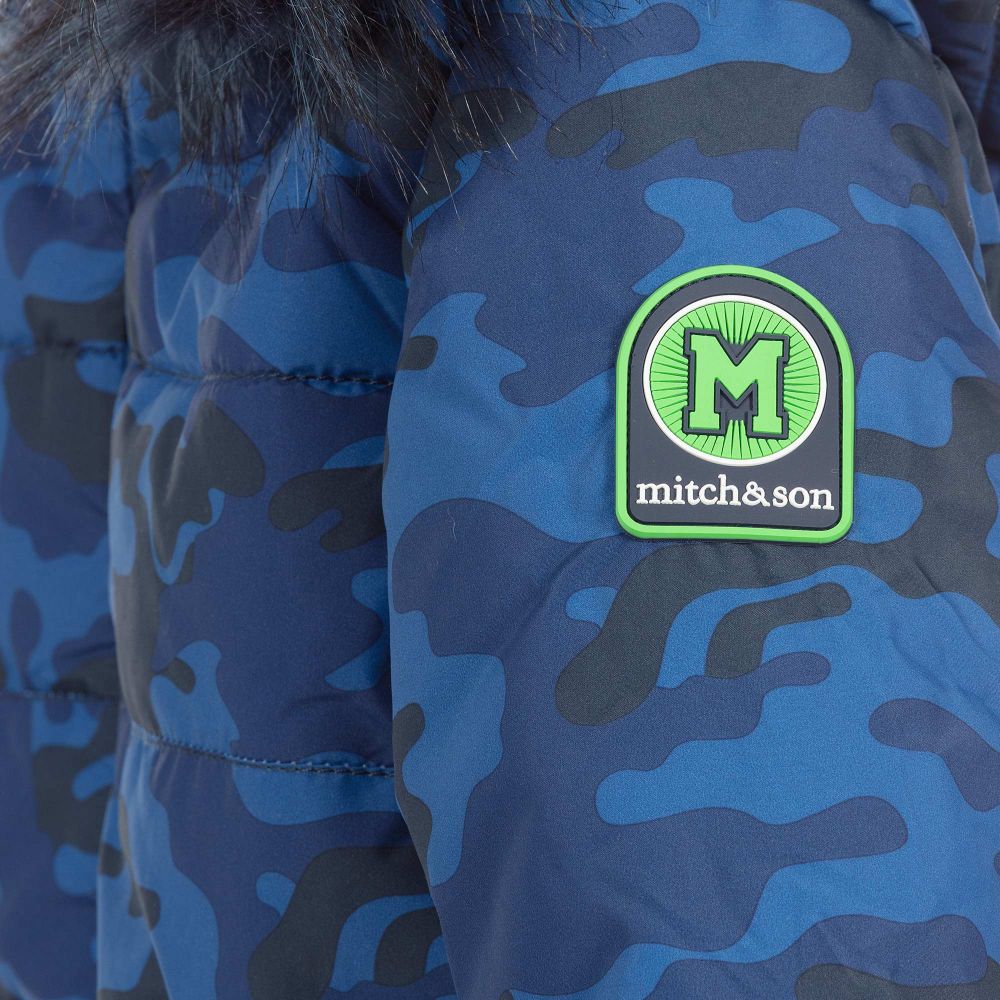 Mitch & Son-Boys Blue Puffer Jacket | Childrensalon Outlet