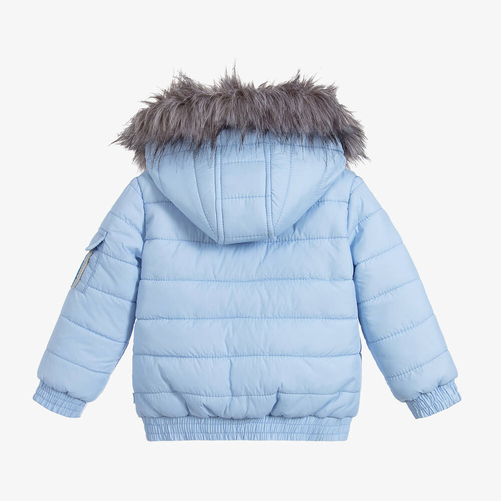 Mitch & Son-Boys Blue Puffer Jacket | Childrensalon Outlet