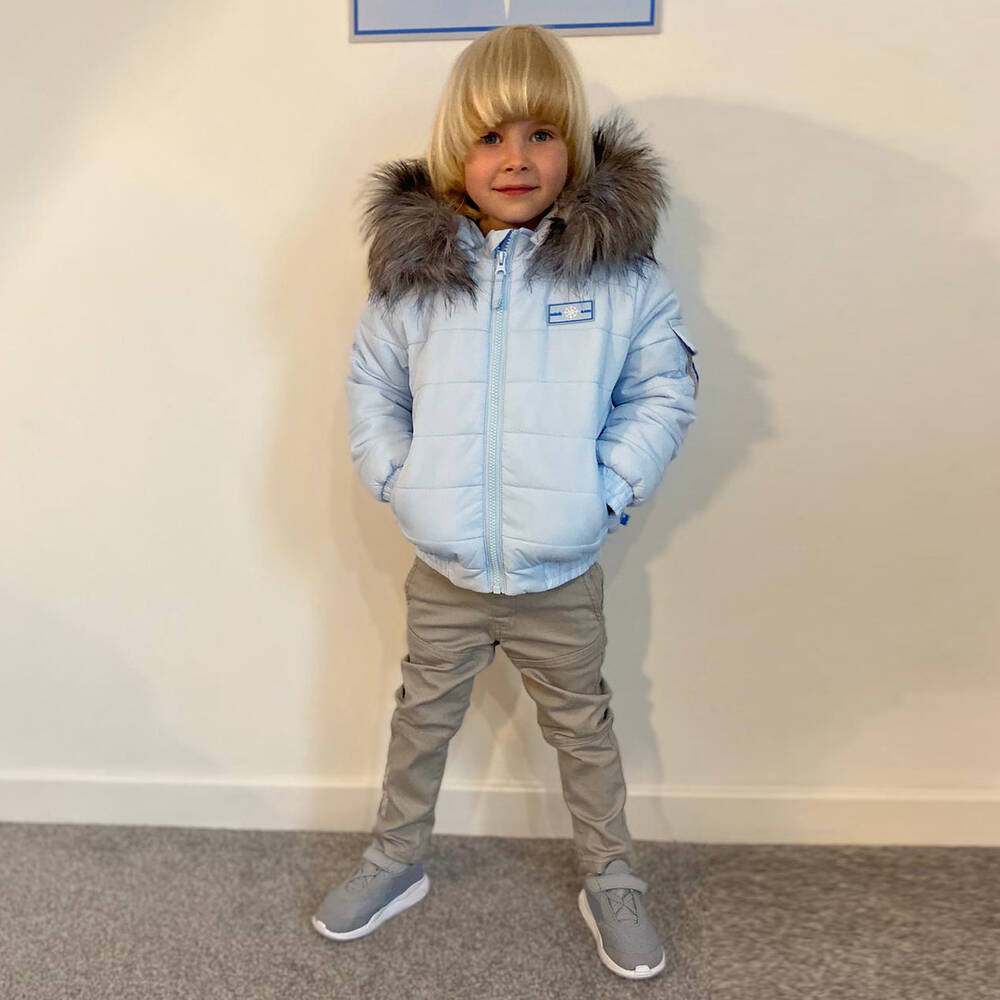 Mitch & Son-Boys Blue Puffer Jacket | Childrensalon Outlet