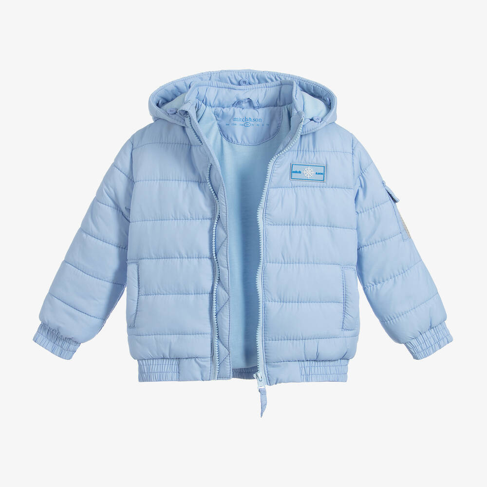 Mitch & Son-Boys Blue Puffer Jacket | Childrensalon Outlet