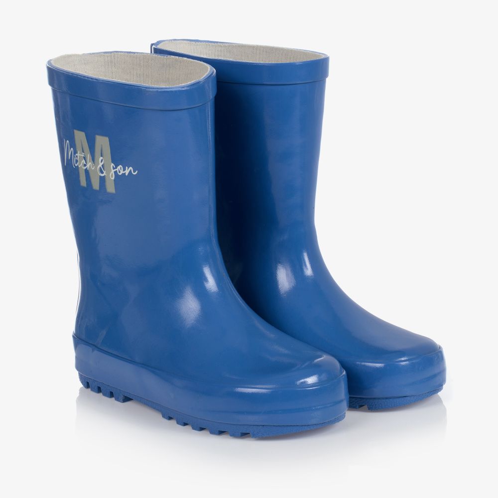 Mitch & Son - Boys Blue Rain Boots | Childrensalon