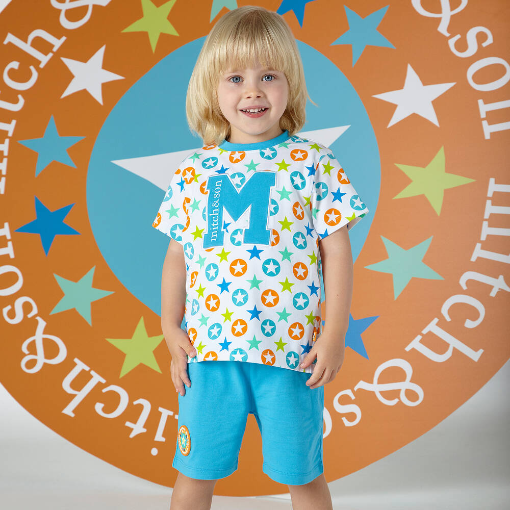 Mitch & Son-Boys Blue Shorts Set | Childrensalon Outlet