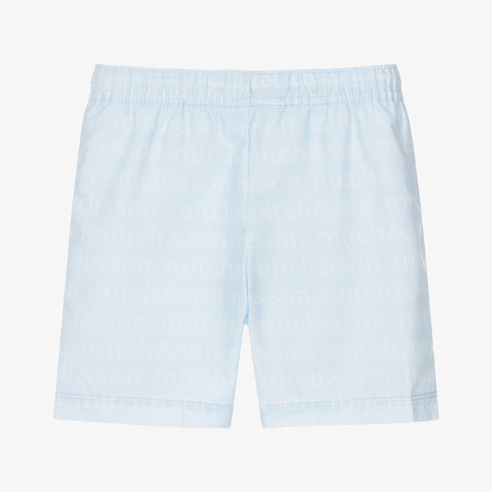 Mitch & Son-Boys Blue Swim Shorts | Childrensalon Outlet