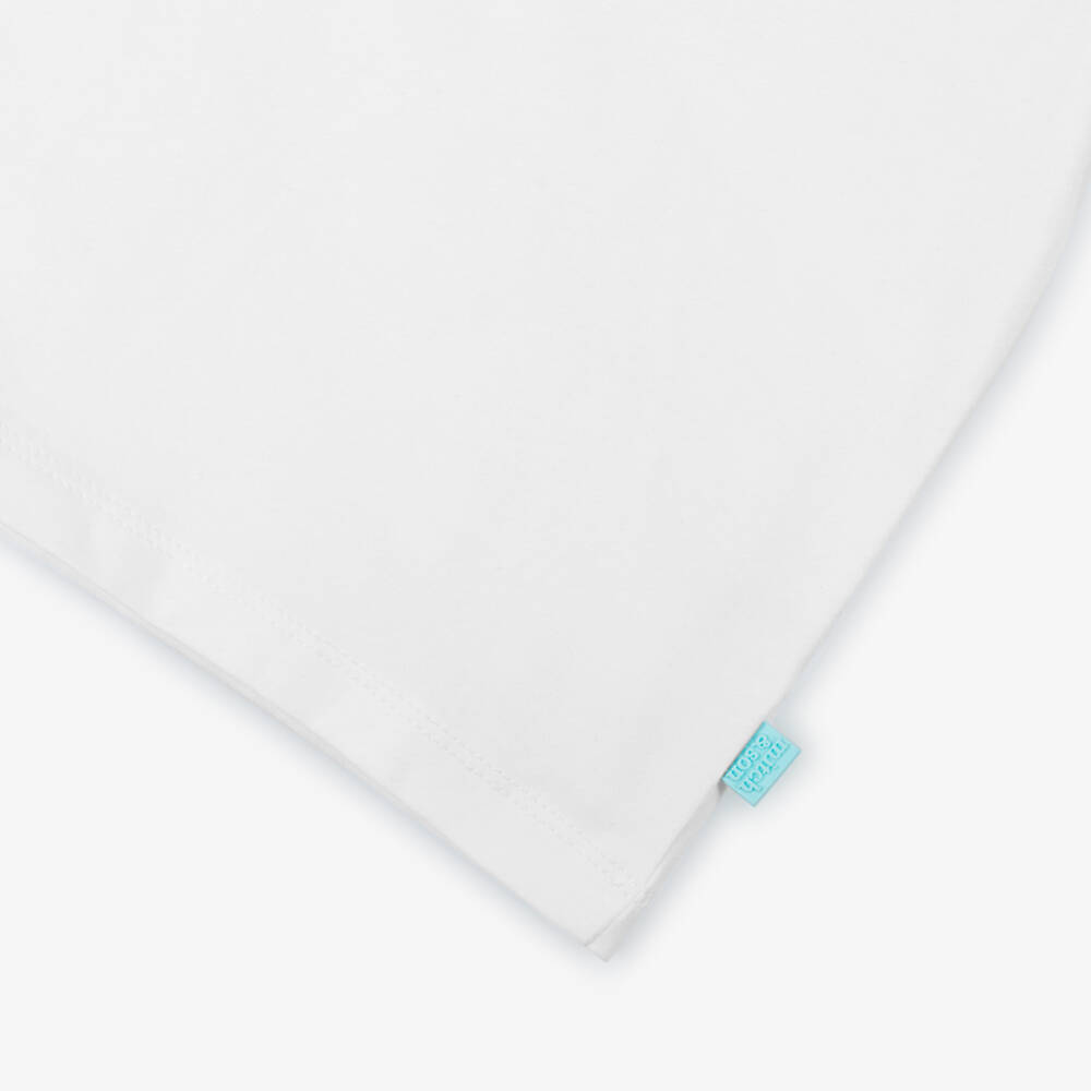 Mitch & Son-تيشيرت قطن أزرق الحواف للأولاد | Childrensalon Outlet