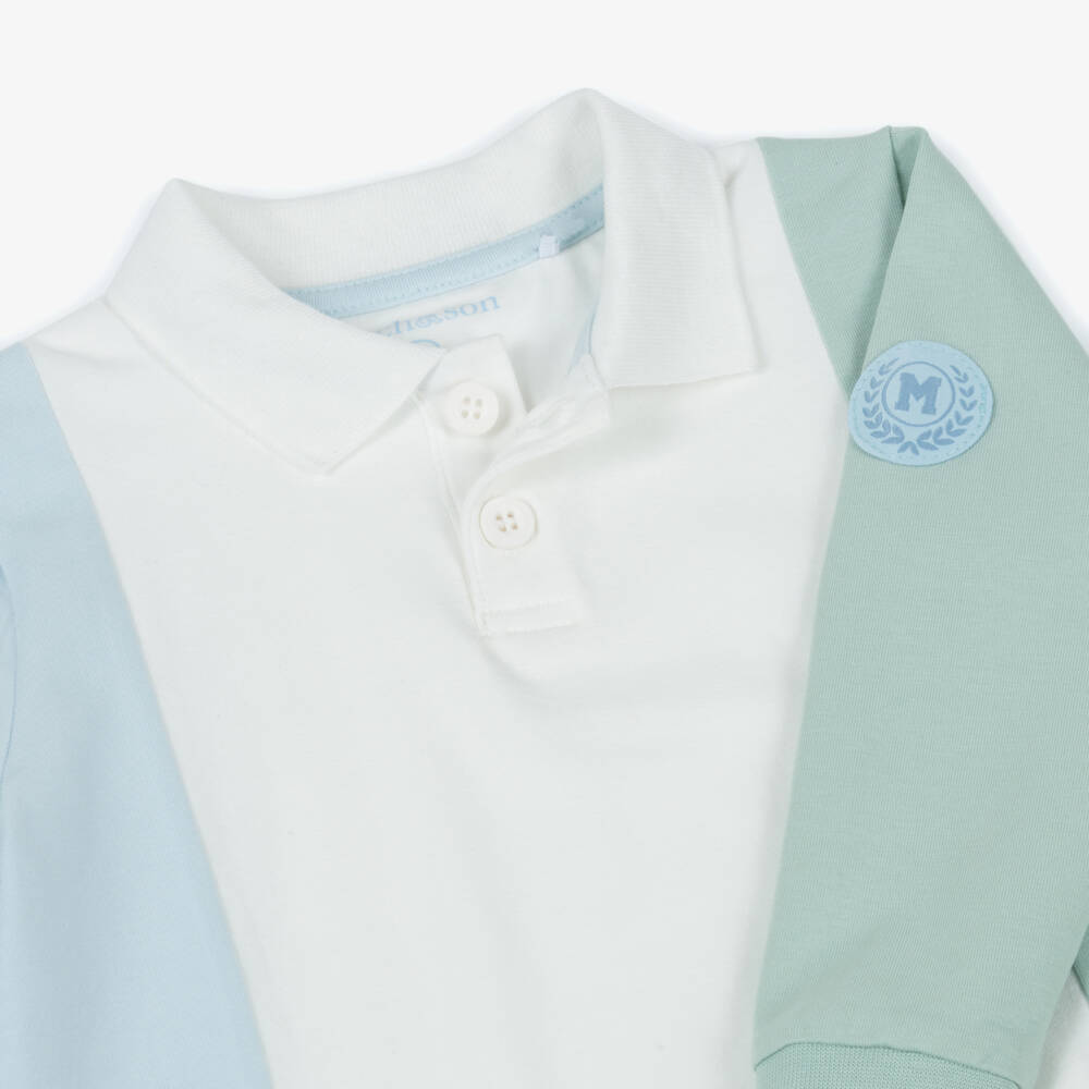 Mitch & Son-قميص بولو أزرق وأخضر للأولاد | Childrensalon Outlet