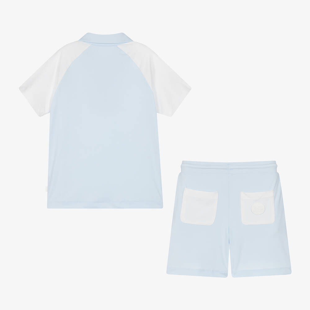 Mitch & Son-Boys Blue & White Shorts Set | Childrensalon Outlet