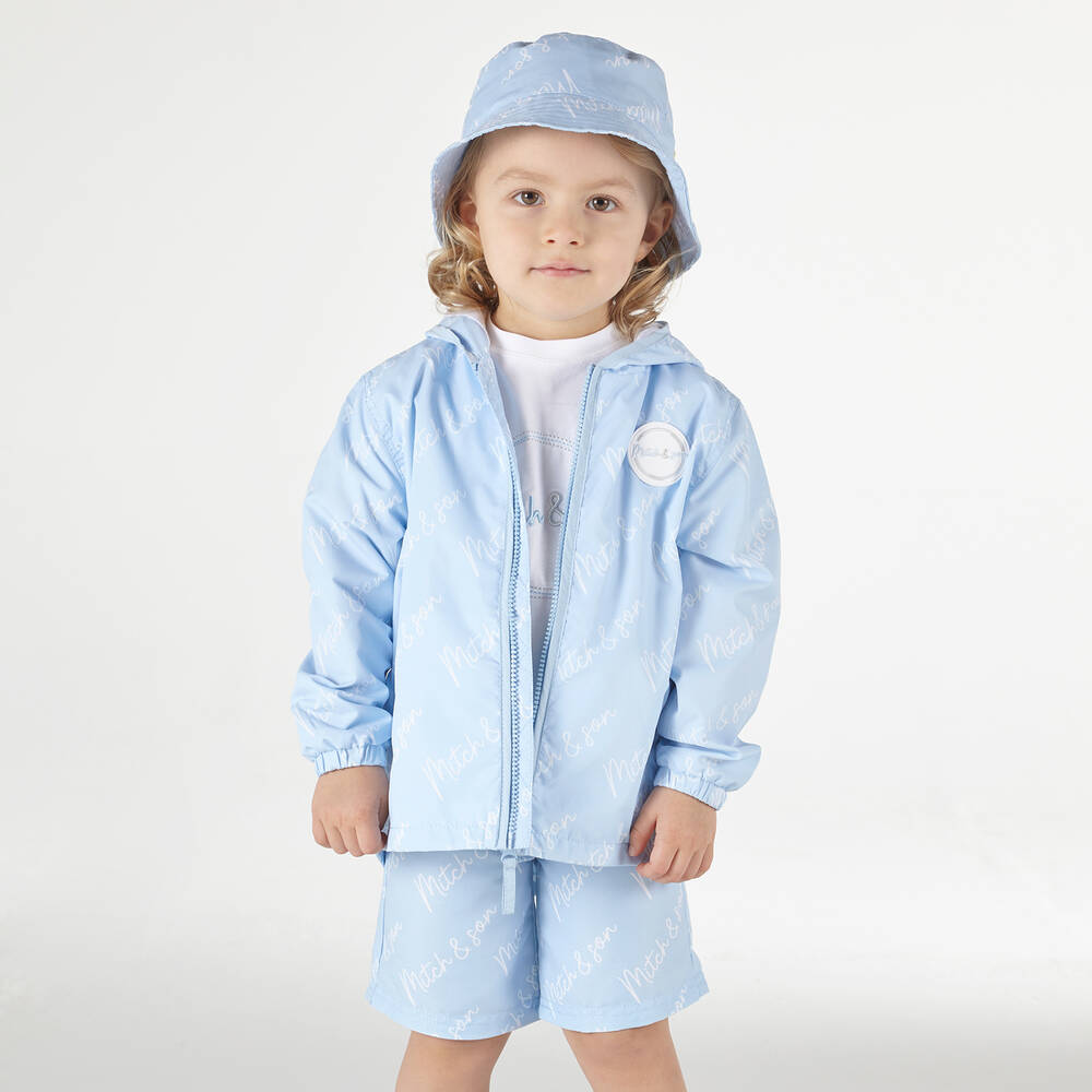 Mitch & Son-Boys Blue Windbreaker Jacket | Childrensalon Outlet