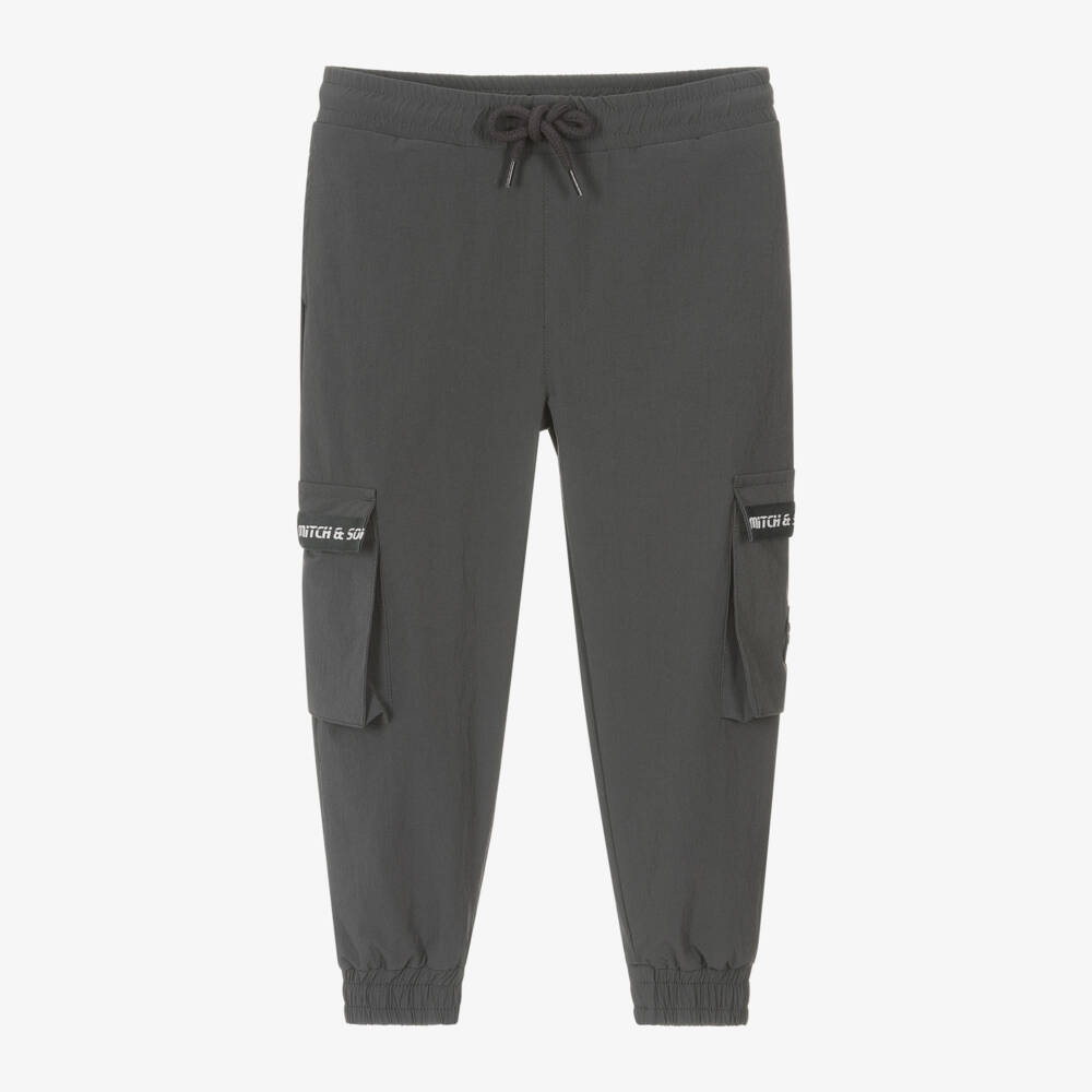 Mitch & Son-Boys Cargo-Style Dark Joggers | Childrensalon Outlet