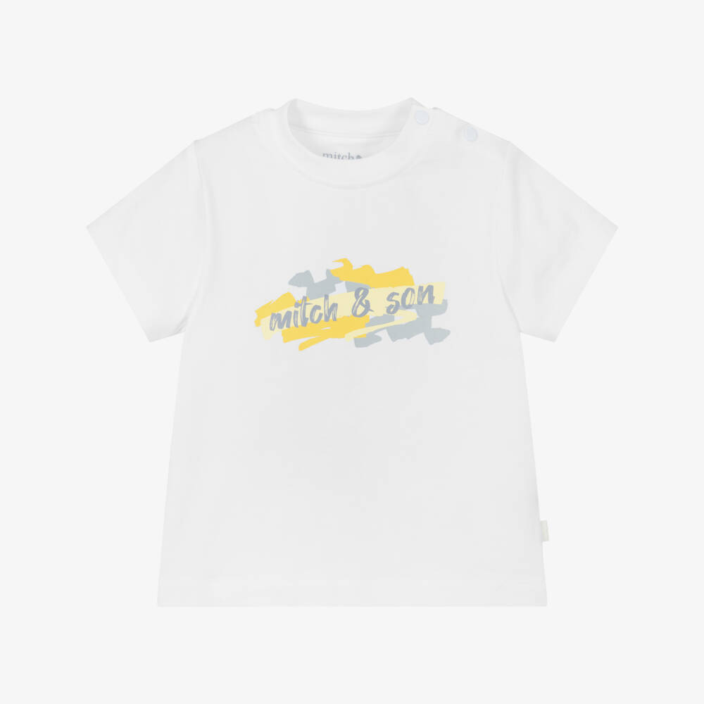 Mitch & Son-Классическая белая футболка для мальчиков | Childrensalon Outlet