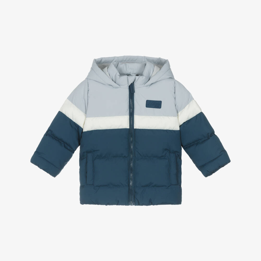 Mitch & Son-Уютная синяя куртка с капюшоном для мальчиков | Childrensalon Outlet