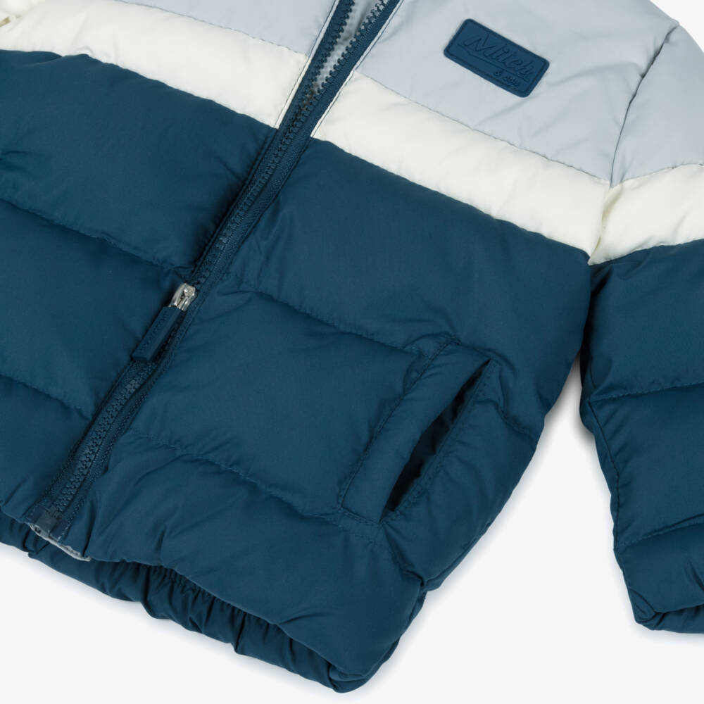 Mitch & Son-Уютная синяя куртка с капюшоном для мальчиков | Childrensalon Outlet