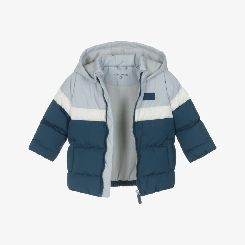 Mitch & Son-Уютная синяя куртка с капюшоном для мальчиков | Childrensalon Outlet