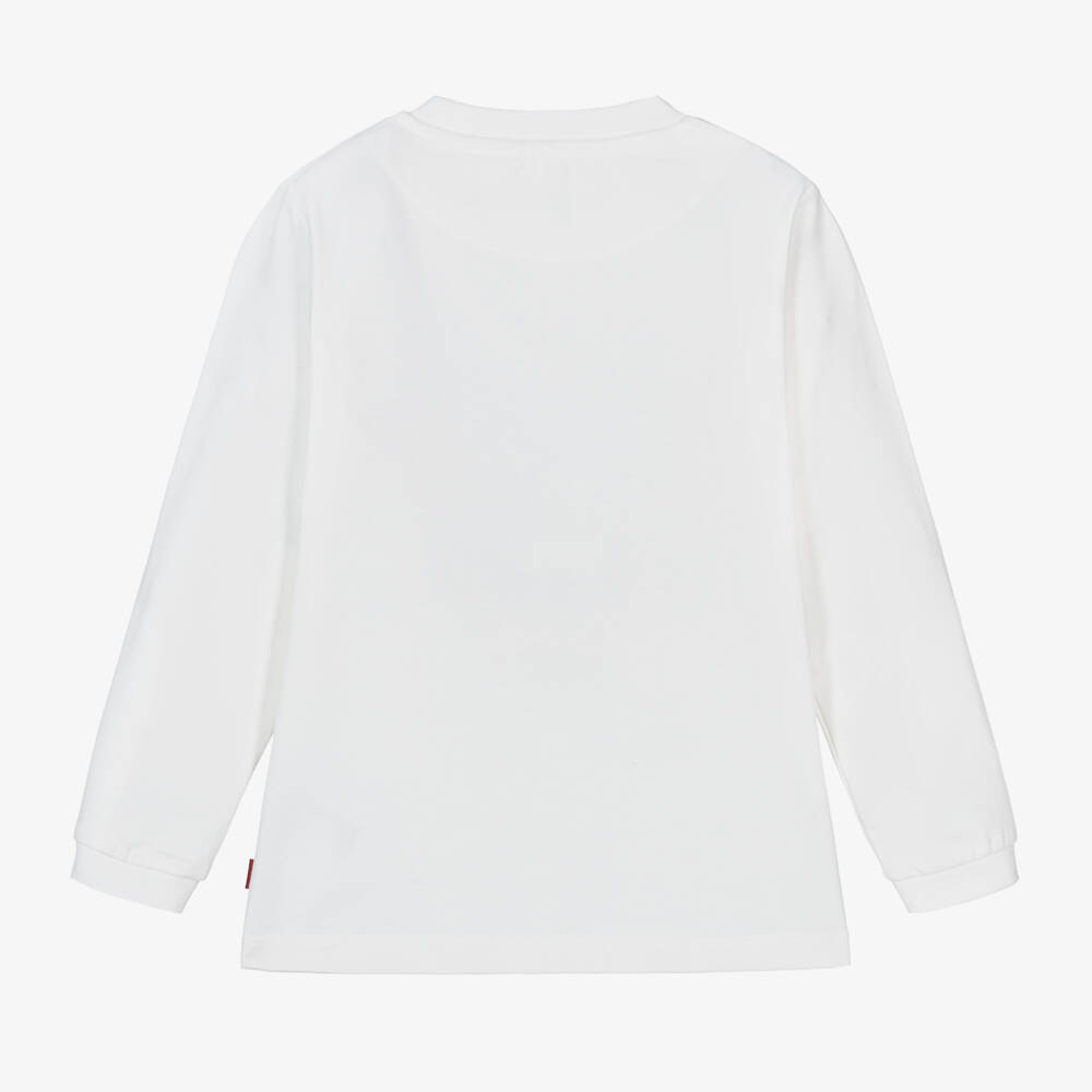 Mitch & Son-توب بطبعة فارسيتي قطن لون أبيض للأولاد | Childrensalon Outlet