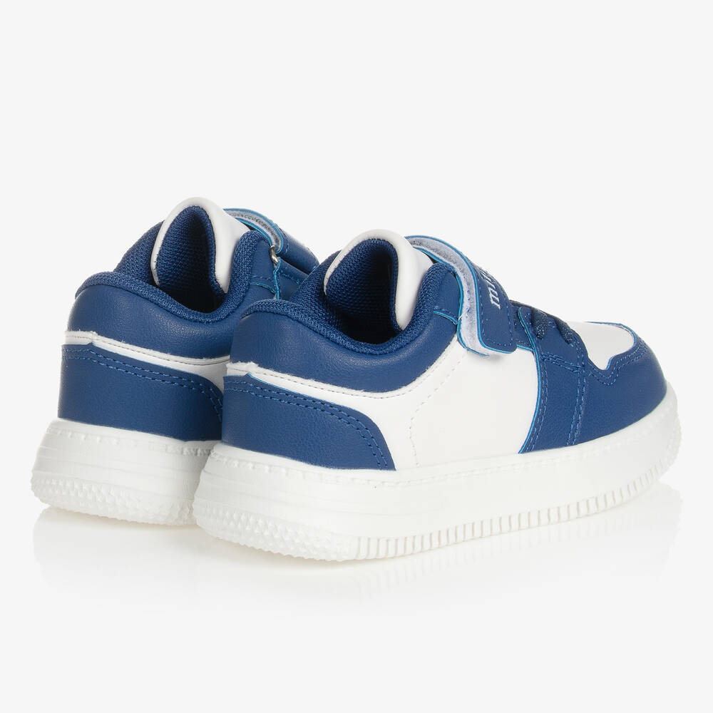 Mitch & Son-Boys Dark Blue & White Velcro Trainers | Childrensalon Outlet