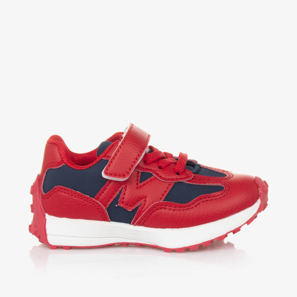 Mitch & Son-حذاء رياضي جلد صناعي لون أحمر و كحلي للأولاد | Childrensalon Outlet