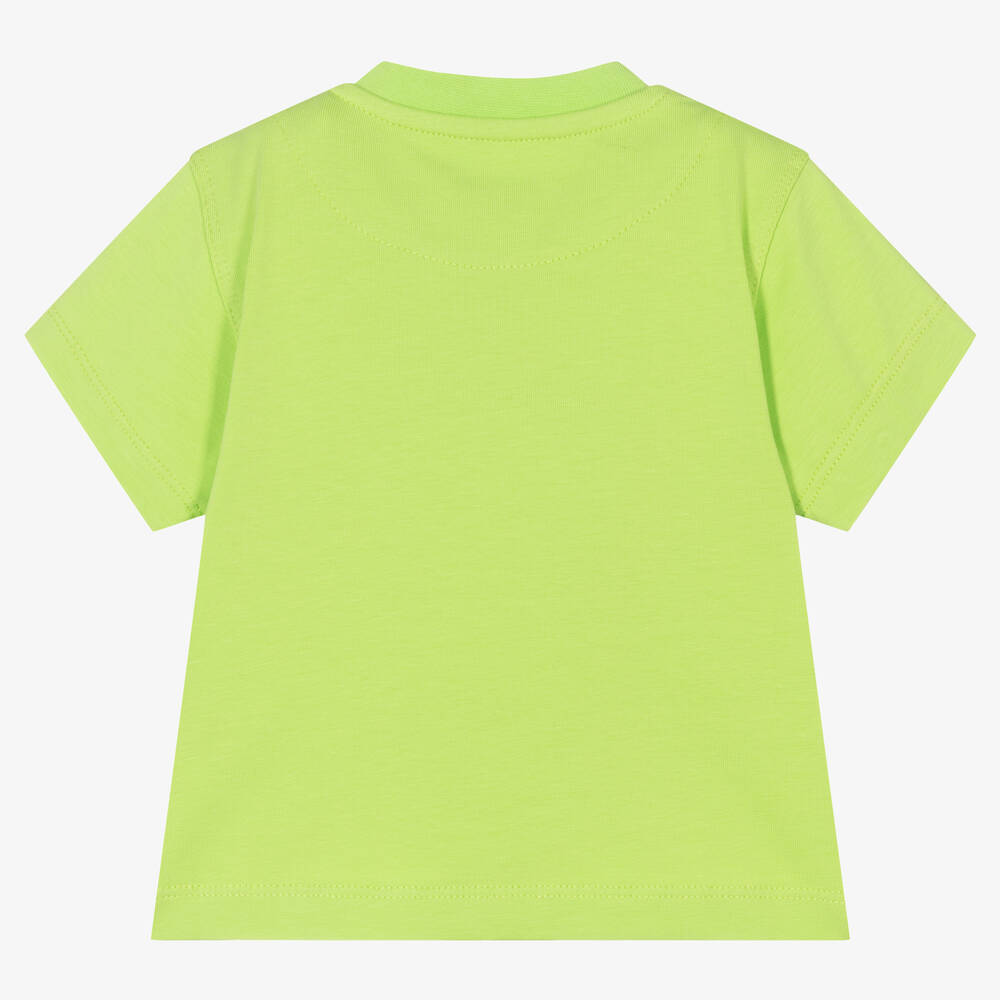 Mitch & Son-Boys Green Cotton T-Shirt | Childrensalon Outlet