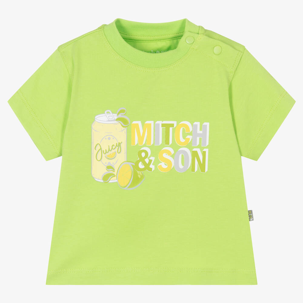 Mitch & Son - Boys Green Cotton T-Shirt | Childrensalon