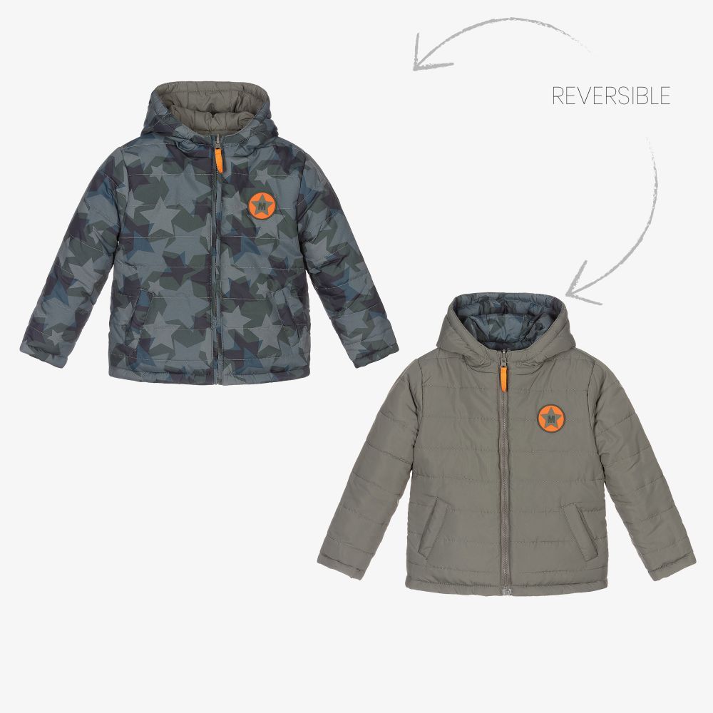 Mitch & Son-Boys Green Reversible Jacket | Childrensalon Outlet