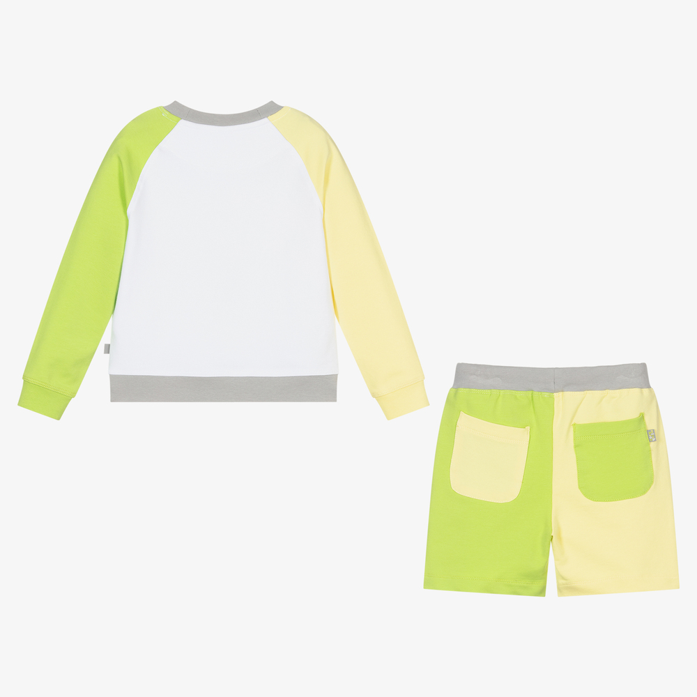 Mitch & Son-Зелено-желтый топ и шорты для мальчиков | Childrensalon Outlet