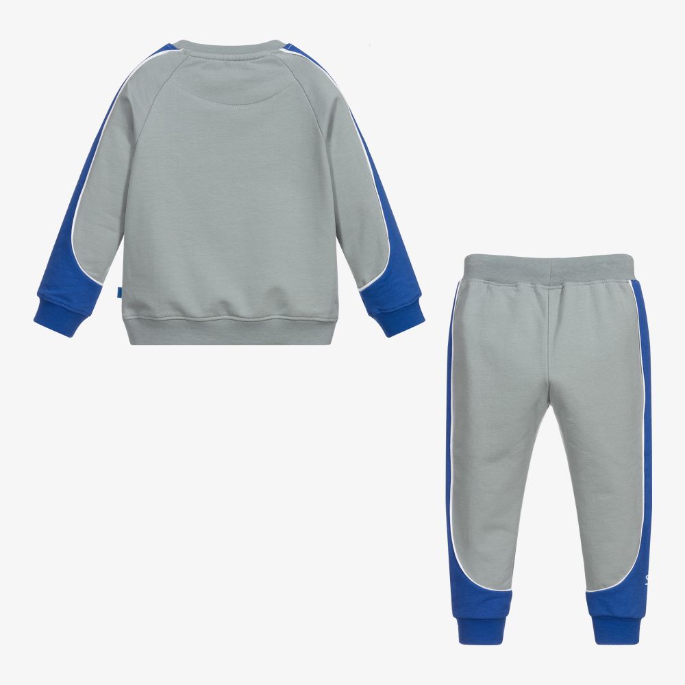 Mitch & Son-Серо-синий спортивный костюм для мальчиков | Childrensalon Outlet