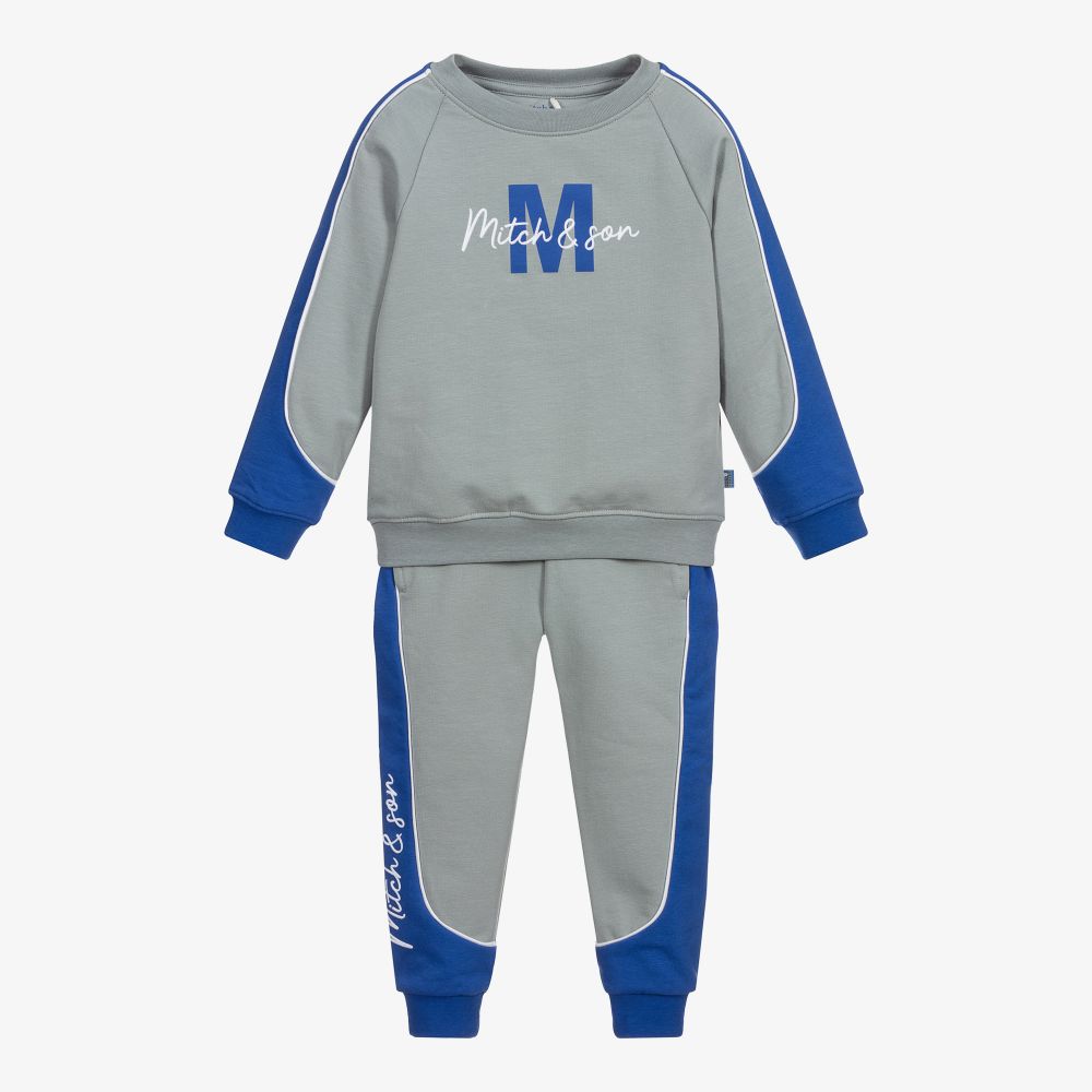 Mitch & Son - Trainingsanzug in Grau und Blau (J) | Childrensalon