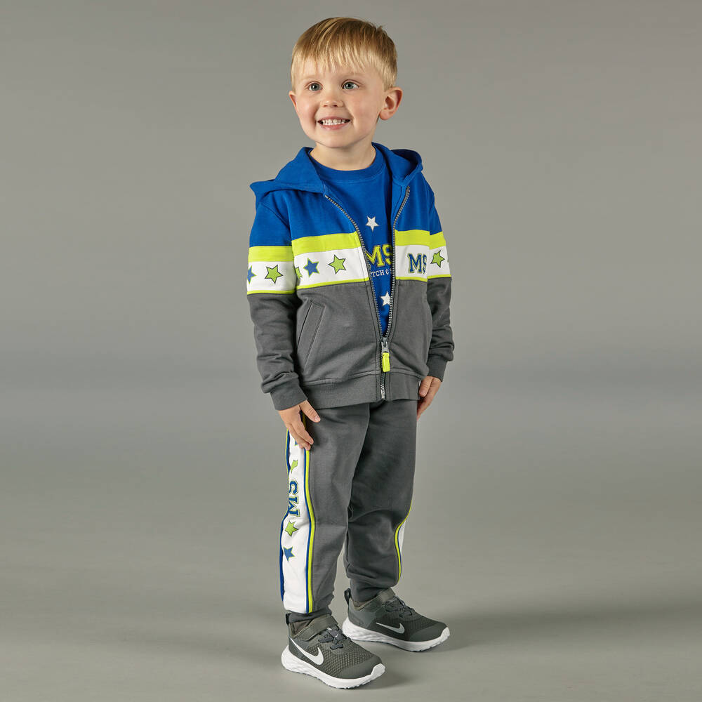 Mitch & Son-Серо-синий спортивный костюм для мальчиков | Childrensalon Outlet