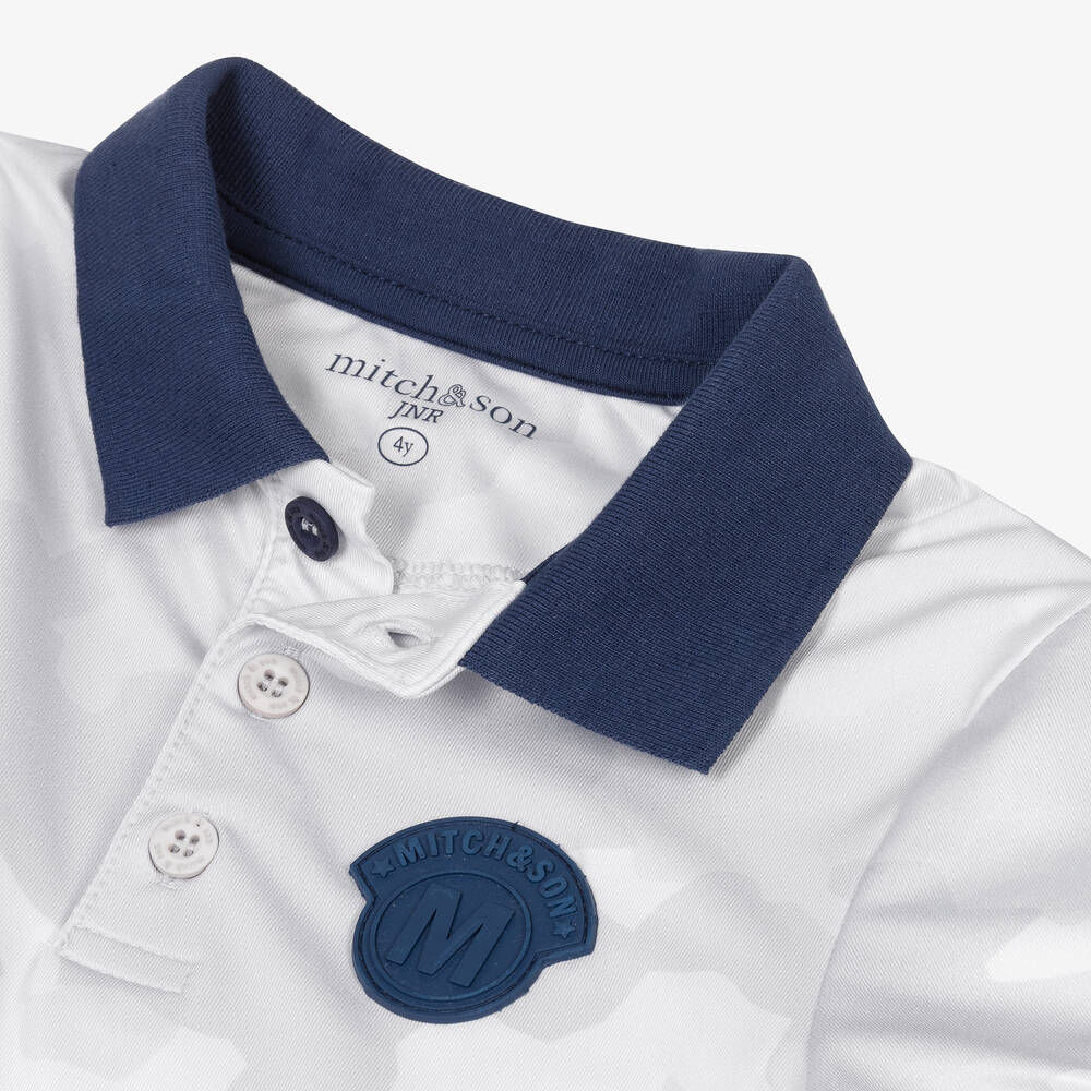 Mitch & Son-توب بولو جيرسي لون رمادي للأولاد | Childrensalon Outlet