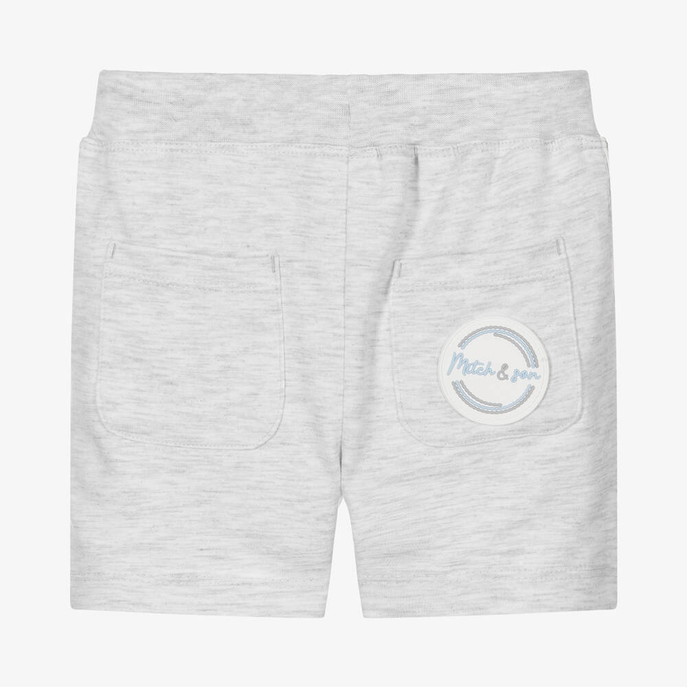 Mitch & Son-Boys Grey Cotton Jersey Shorts | Childrensalon Outlet