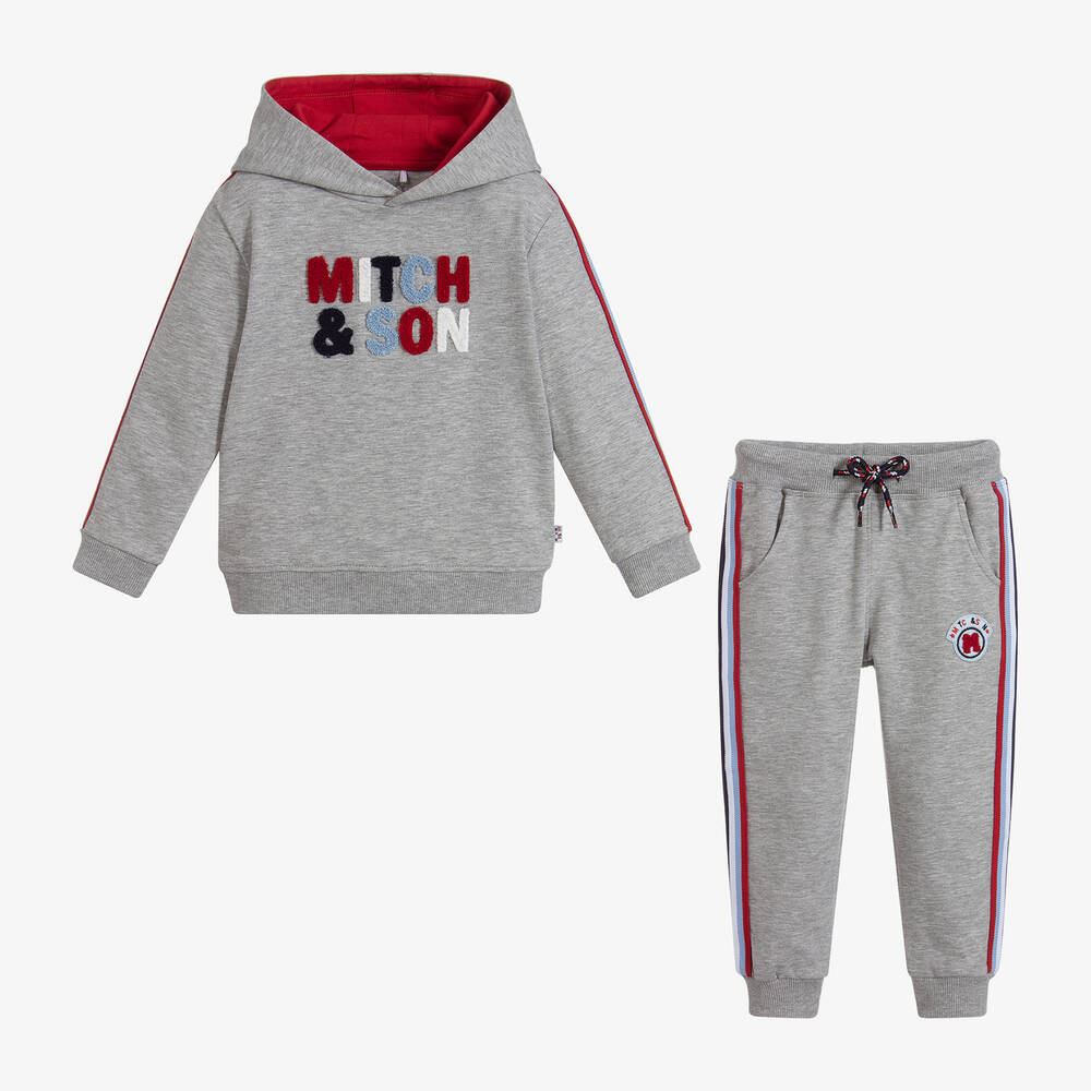 Mitch & Son-Серый спортивный костюм из хлопка для мальчиков | Childrensalon Outlet