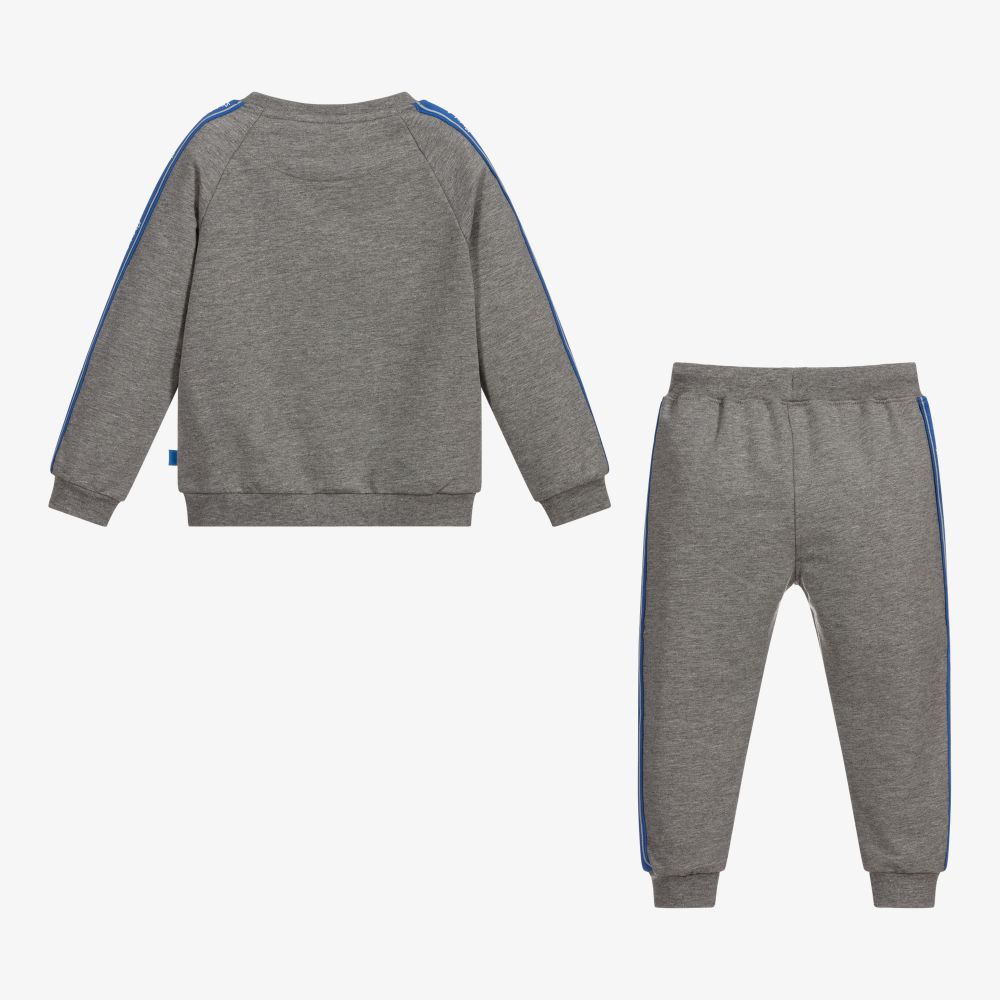 MITCH SON Boys Grey Cotton Tracksuit