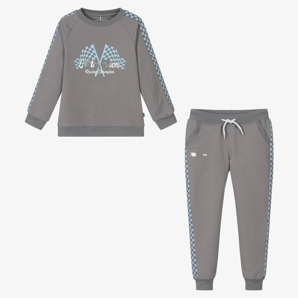 Mitch & Son-Серый спортивный костюм из хлопка для мальчиков | Childrensalon Outlet