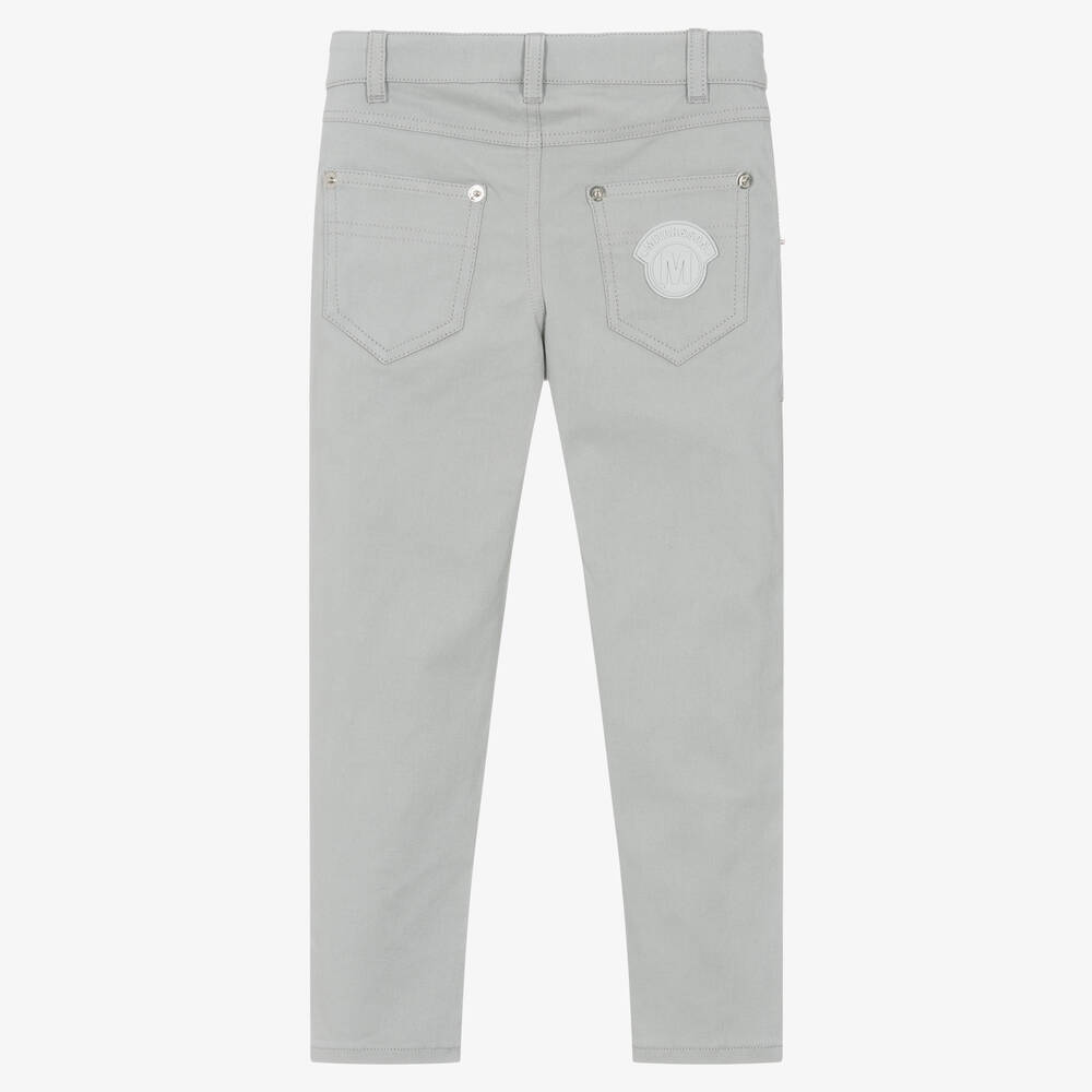 Mitch & Son-بنطلون قطن تويل لون رمادي فاتح للأولاد | Childrensalon Outlet