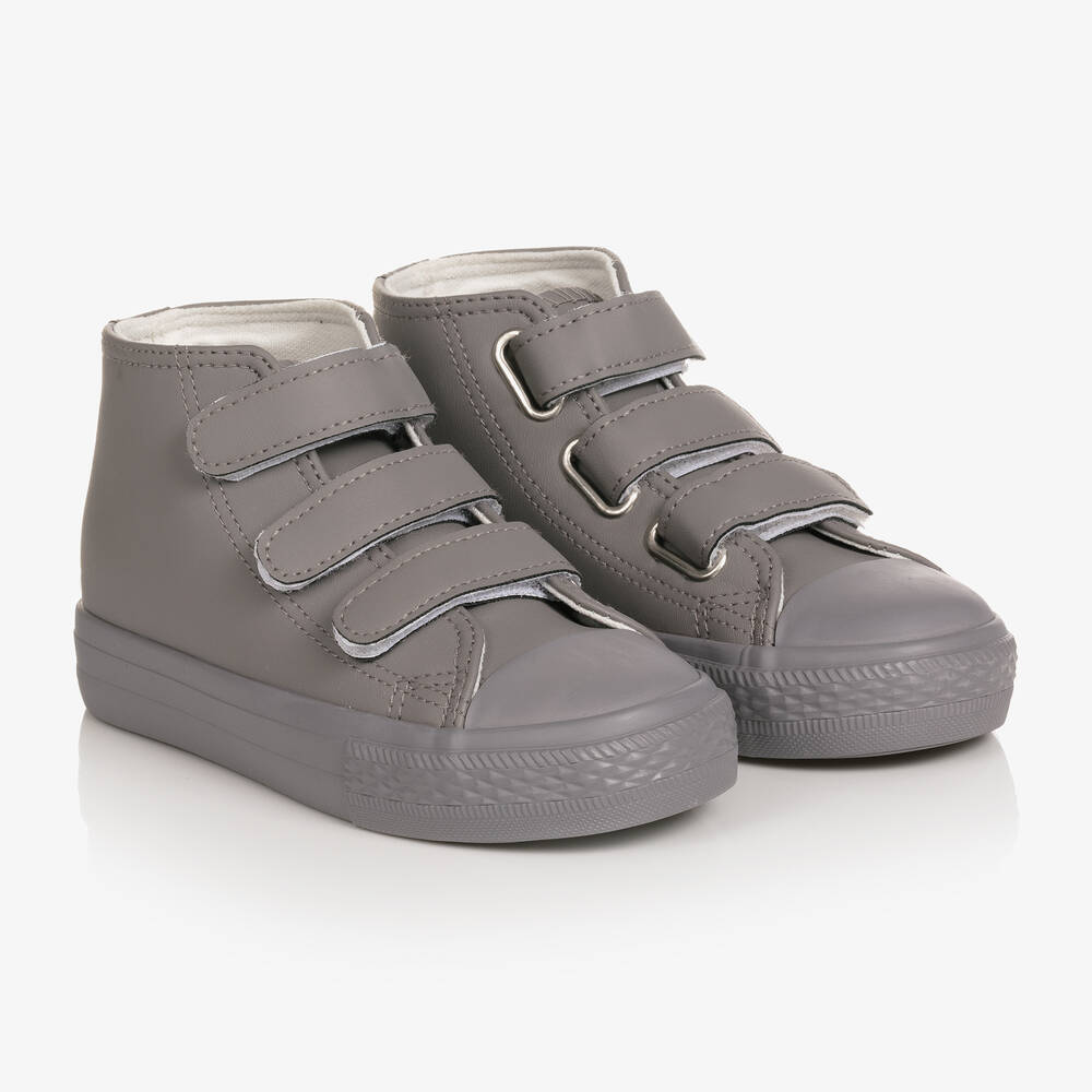 Mitch & Son - Boys Grey High-Top Trainers | Childrensalon