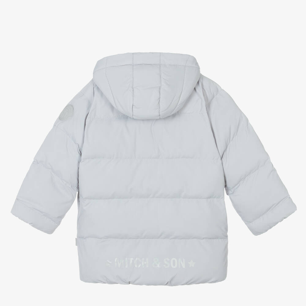 ميتش آند سون-معطف بافر بهودي لون رمادي للأولاد | Childrensalon Outlet