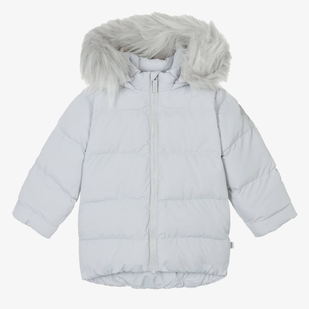 Mitch & Son - Boys Grey Hooded Puffer Coat | Childrensalon