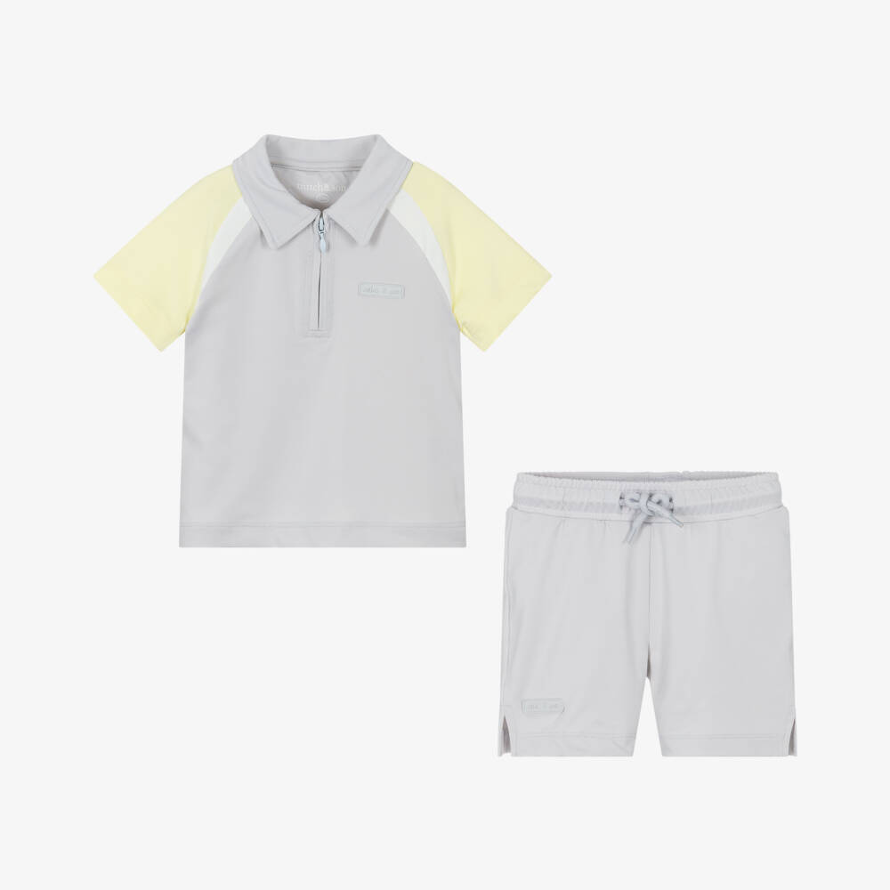 Mitch & Son-Boys Grey & Sunshine Outfit Duo | Childrensalon Outlet