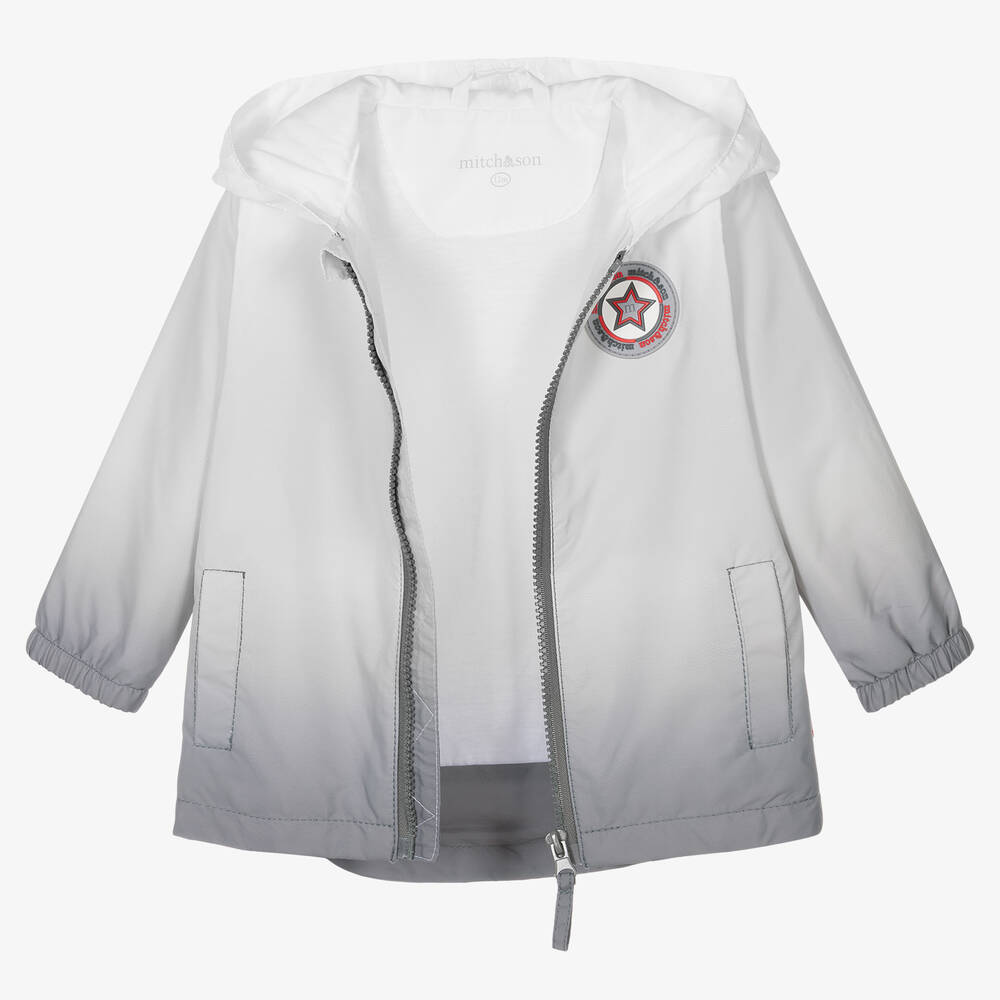 Boys white windbreaker discount