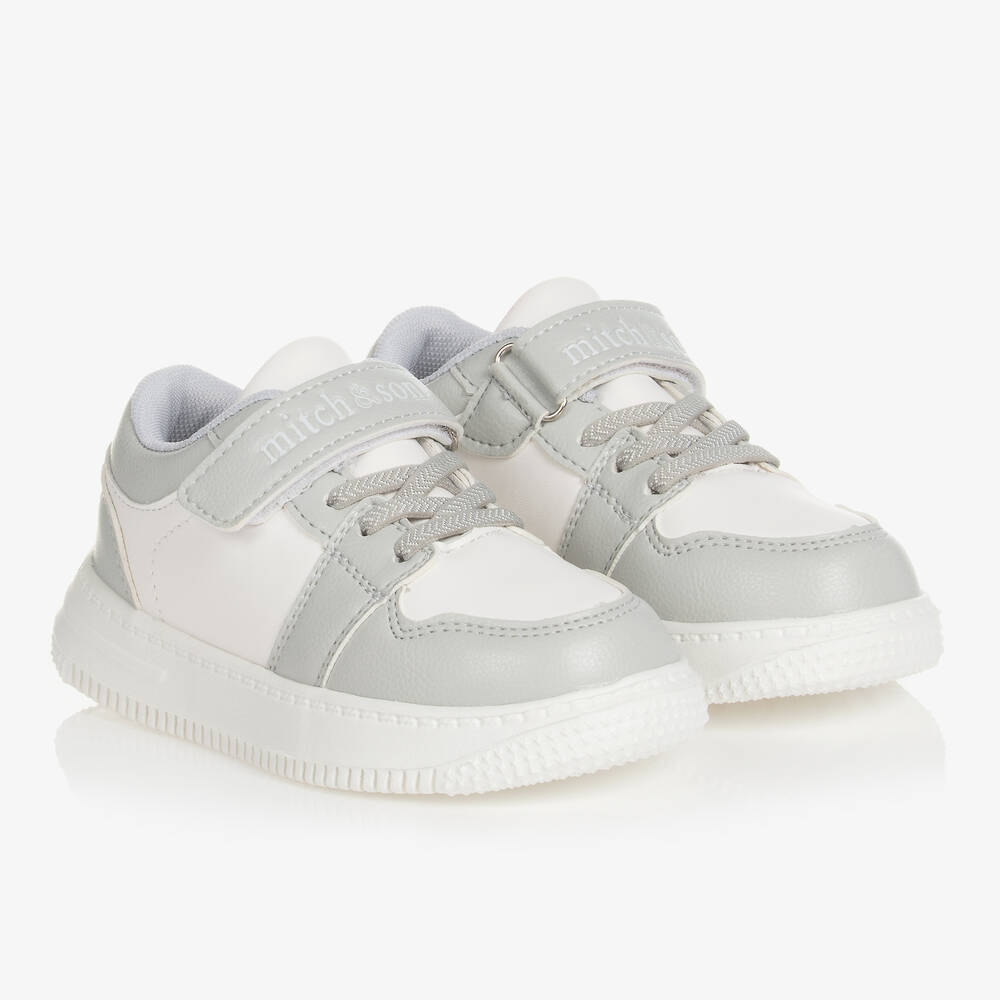 Mitch & Son - Klett-Sneakers in Grau und Weiß | Childrensalon