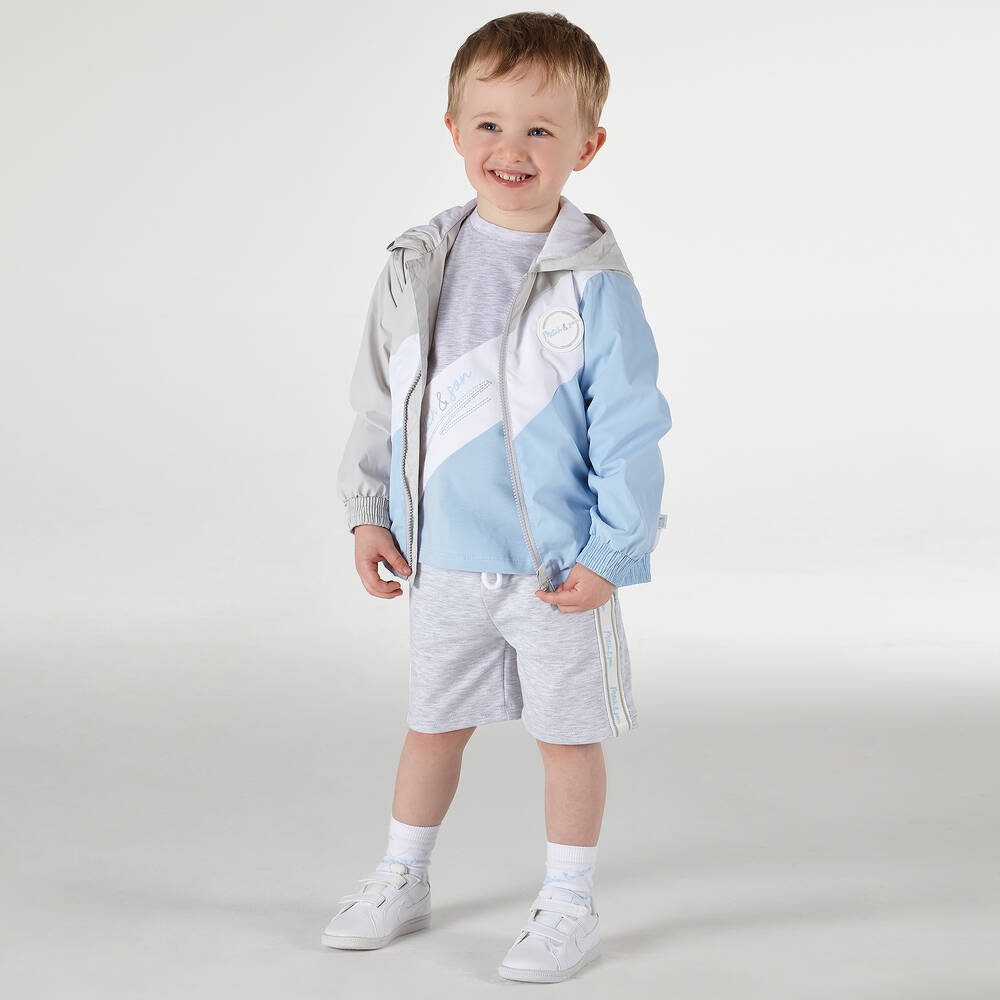 Mitch & Son-Boys Grey Windbreaker Jacket | Childrensalon Outlet