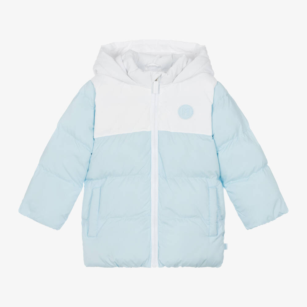 Mitch & Son-Boys Hooded Blue Puffer Jacket | Childrensalon Outlet
