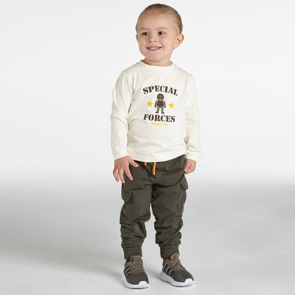 Mitch & Son-Boys Ivory Cotton Top | Childrensalon Outlet