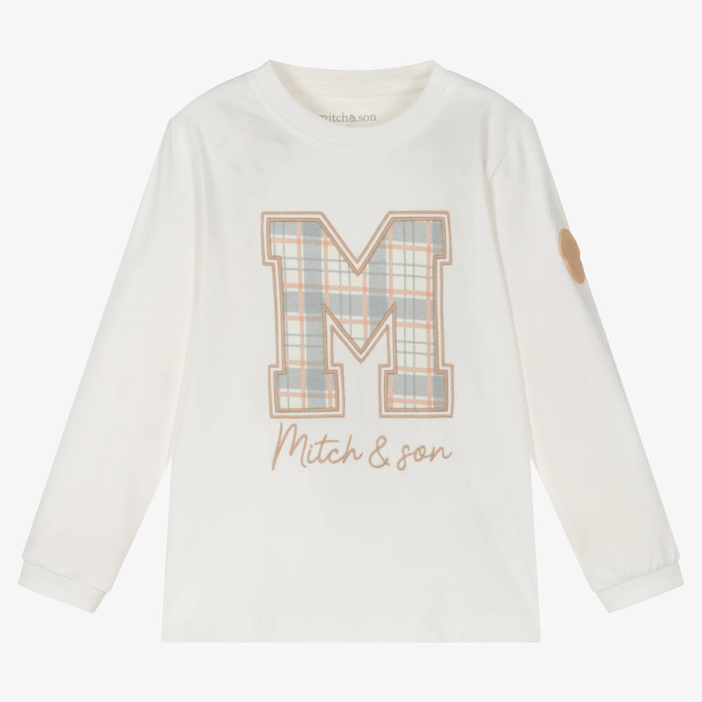 Mitch & Son-Boys Ivory Cotton Top | Childrensalon Outlet