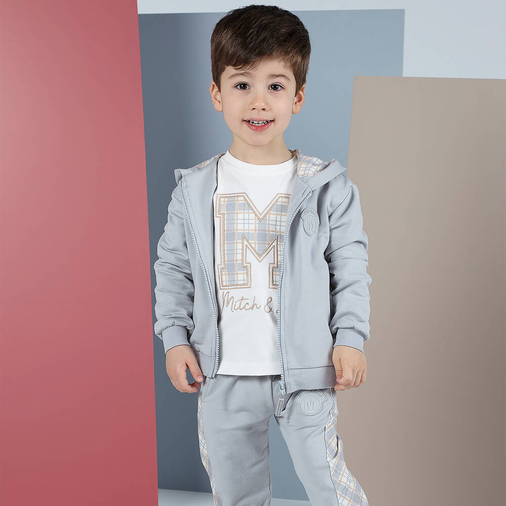 Mitch & Son-توب قطن جيرسي لون عاجي للأولاد | Childrensalon Outlet