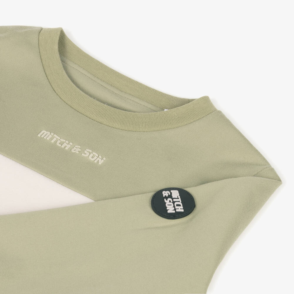 Mitch & Son-بدلة رياضية بألوان بلوك لون أخضر للاولاد | Childrensalon Outlet